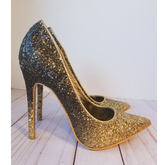 ombre glitter heels